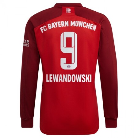 Billiga Fotbollströjor FC Bayern München Robert Lewandowski 9 Hemma tröja 2021/22 Långärmad